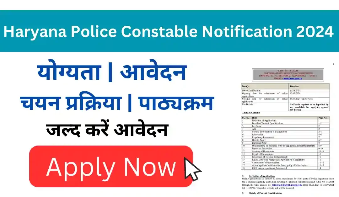 Haryana Police Constable Recruitment 2024: Apply Online 💜